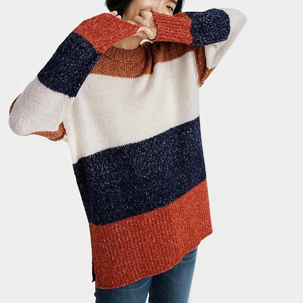 MADEWELL Multi Striped Baxter Sweater Tunic